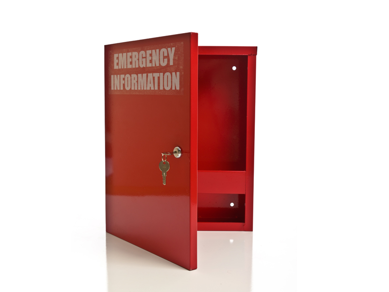 Emergency information cabinet
